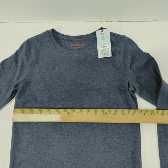 Cat & Jack Girls Long Sleeve T Shirt Set Size S 6 6X  Blue and Grey Cotton Blend - Picture 4 of 9